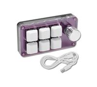 QWUUYEC Mini Clavier mécanique - Un Clavier programmable à la Main avec contrôle du Bouton, des Touches de Raccourci personnalisées pour Les médias de Jeu de Bureau et Usage Industriel