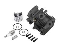 QWUUYEC Moteur De Tronçonneuse Kit Piston Cylindre pour MS192 MS200T 194 T 192T - Remplacement Robuste en Fer Et ABS, Installation Facile pour Usage Agricole Et Forestier