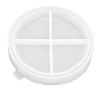 QWUUYEC Moule Silicone DIY Petit Plateau Rond, Bac de Rangement Rond, Plateau à Coulée - Silicone Souple Durable, Difficulté Démoulage Réduite, Idéal pour Artisanat Créatif