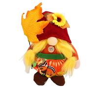 QWUUYEC Peluche Lutin Nain Décoration, Couleur Citrouille Vive, Matériau Doux en Feutre et Tissu - Apportez Chance et Joie, Stabilité Renforcée, Parfait pour Fêtes et Décoration Intérieu