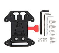 QWUUYEC Plaque de Batterie Universelle en Alliage d'Aluminium, Type V, 90x80x13mm, Noir; v Mount Battery; Batterie v Mount Battery - Fixation Sécurisée, Usinage CNC Précis, Compatible