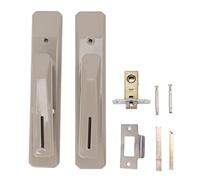 QWUUYEC Poignée Serrure Rectangulaire pour Porte, Verrouillage Intimité, Acier Inoxydable et Fer, 18x3,5x4,5 cm - Sécurité Renforcée, Reversible, Idéal pour Chambres et Bureaux (Nickel)