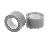 QWUUYEC Ruban Silicone Auto - Fusible 2PCS, Ruban Adhésif Étanche 1,5m x 2,5cm, Isolation Thermique et Réparation de Tuyaux - Résistant à Haute Température, Imperméable et Durable (Grise)