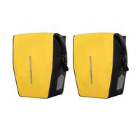 QWUUYEC Sacoche de Porte - Bagages Vélo, PVC Imperméable, 24,5x17x41cm, Noir - Grande Capacité, Fixations Réglables, Idéal pour VTC et VTT (1 Paire)