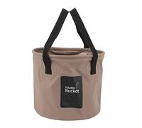 QWUUYEC Seau Pliable 10L, Résistant Haute Température, Portable avec Poignée - Design Compact, Matériau Durable PVC, Idéal Camping et Pêche (Martre)