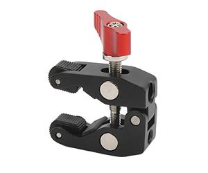 QWUUYEC Super Clamp en Alliage d'Aluminium, Pince Miniature avec Filetage 1/4 Pouce et 3/8 Pouce - Durable et Antidérapante, Montage Polyvalent pour Appareils Photo et Accessoires