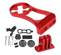 QWUUYEC Support d'ordinateur de vélo en alliage d'aluminium pour guidon avant - Support multifonction compatible avec un design peu encombrant - Rouge
