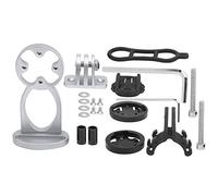 QWUUYEC Support Extension Guidon Vélo en Aluminium avec Clip Lampe, Compatible GPS et Caméra, Rouge - Multifonction, Durable, Vue Confortable Roseau (Couleur)