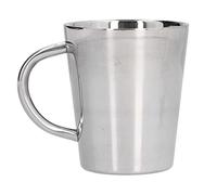 QWUUYEC Tasse à Café 300ml en Acier Inoxydable 304 avec Anse, Isolation Thermique, Couleur Or - Double Paroi, Confort de Prise en Main, Usage Bureau et Maison (Couleur originale)