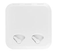 QWUUYEC Trappe de Pont Carrée Anti UV, Couvercle ABS Blanc 370x375mm, Renforcé avec Joint Étanche - Résistant aux Intempéries, Ouverture à 180°, Idéal Bateaux et Camping - Cars