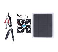 QWUUYEC Ventilateur Solaire 10W 12V, Ventilateur d'Extraction Portable Économique - Désodorisation Efficace, Énergie Solaire Propre, Idéal pour Maisons Animaux et Serres