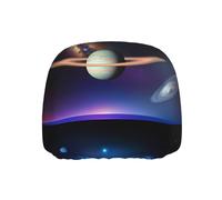 QWVBN Cosmic Saturn Housse d'appui-tête de voiture imprimée douce et confortable, convient pour les voitures, camions et véhicules tout-terrain.