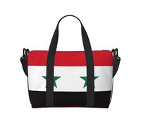 Qwvbn Drapeau de la République arabe syrienne imprimé sac à main bandoulière sac de voyage confortable, léger et imperméable, adapté pour les voyages et une utilisation quotidienne.