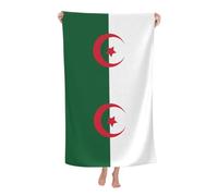 QWVBN Drapeau de l'Algérie Serviette de bain ultra fine en fibre absorbante, douce, adaptée pour la salle de bain, la natation, le yoga, la plage, etc.