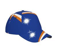 Qwvbn Drapeau des Îles Marshall Casquette de baseball à la mode avec design réglable, convient pour la course à pied, l'exercice et les sports de plein air Noir