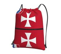Qwvbn Drapeau des îles Wallis et Futuna - Sac à dos avec cordon de serrage - Imperméable et résistant à l'usure - Convient pour le fitness, le sport et les voyages.