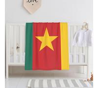 Qwvbn Drapeau du Cameroun Couverture ultra douce pour bébé, douce, respirante et exempte de substances nocives, cette couverture est parfaite pour les bébés.