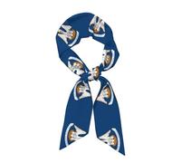QWVBN Écharpe longue en soie imprimée drapeau de l'État de Louisiane, finition satinée douce, adaptée pour accessoiriser les vêtements, les couvre-chefs ou comme écharpe.
