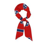 QWVBN Écharpe longue en soie imprimée drapeau de l'État du Tennessee, finition satinée douce, adaptée pour accessoiriser les vêtements, les couvre-chefs ou comme écharpe.