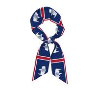 QWVBN Écharpe longue en soie imprimée drapeau de l'État du Wyoming, finition satinée douce, convient pour accessoiriser les vêtements, les couvre-chefs ou comme écharpe.