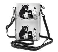 Qwvbn Joli sac à bandoulière en cuir pour téléphone portable, doux et imperméable, peut être utilisé comme portefeuille, avec une bandoulière amovible.
