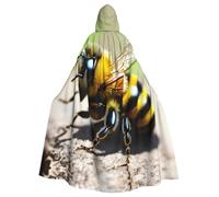 Qwvbn Jolie petite abeille à capuche pour jeu de rôle d'Halloween - Cape légère et drapée