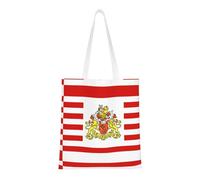 Qwvbn Les sacs fourre-tout en toile avec drapeau du Sénat de Brême sont réutilisables et adaptés pour le shopping, l'école, le travail, etc.