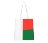 Qwvbn Les sacs fourre-tout en toile avec le drapeau de Madagascar sont réutilisables et adaptés pour le shopping, l'école, le travail, etc.