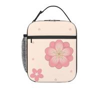 Qwvbn Little Cherry Blossoms Sac à déjeuner isotherme réutilisable pour le travail, les voyages, les pique-niques, le bureau, etc.