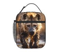 Qwvbn Lone Hyena Prints Sac à déjeuner portable léger et isotherme pour homme et femme Idéal pour les pique-niques et les voyages