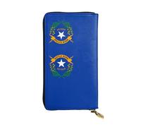 Qwvbn Portefeuille long en cuir imprimé drapeau de l'État du Nevada pour ranger les chèques et les téléphones portables, convient aussi bien aux hommes qu'aux femmes.