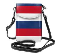 Qwvbn Sac à bandoulière à rabat en cuir avec drapeau néerlandais, doux et imperméable, peut être utilisé comme portefeuille, avec une bandoulière amovible.