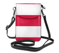 Qwvbn Sac à bandoulière à rabat en cuir avec drapeau polonais, doux et imperméable, peut être utilisé comme portefeuille, avec une bandoulière amovible.