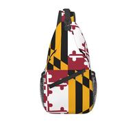 Qwvbn Sac à bandoulière décontracté avec imprimé drapeau de l'État du Maryland, léger et infroissable, adapté pour les voyages, la randonnée et l'escalade