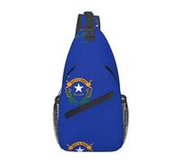 Qwvbn Sac à bandoulière décontracté avec imprimé drapeau de l'État du Nevada, léger et infroissable, adapté pour les voyages, la randonnée et l'escalade