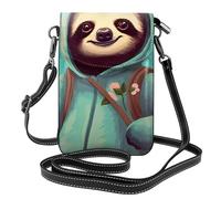 Qwvbn Sac à bandoulière en cuir pour étudiant paresseux, doux et imperméable, peut être utilisé comme portefeuille, avec une bandoulière amovible.