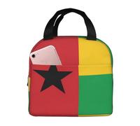 QWVBN Sac à déjeuner en aluminium épais avec poignée Motif drapeau de la Guinée-Bissau, conserve la chaleur et la fraîcheur, idéal pour les trajets et les pique-niques.