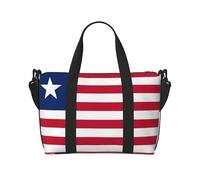 Qwvbn Sac à main à bandoulière avec imprimé drapeau du Libéria, confortable, léger et imperméable, adapté pour les voyages et une utilisation quotidienne.