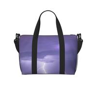 Qwvbn Sac à main à bandoulière avec imprimé tempête de foudre, confortable, léger et imperméable, adapté pour les voyages et une utilisation quotidienne.