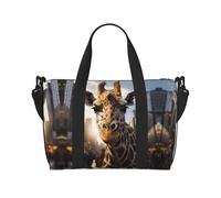 Qwvbn Sac à main à bandoulière New York Giraffe Street Prints Sac de voyage confortable, léger et imperméable, adapté pour les voyages et une utilisation quotidienne.