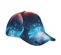 Qwvbn Science Fiction Future Casquette de baseball réglable pour course à pied, exercice et sports de plein air Noir