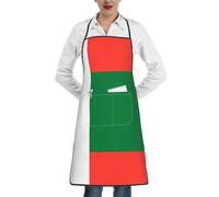 QWVBN Tablier drapeau de Madagascar avec poches imperméables, durable et adapté pour les hommes et les femmes adultes dans la cuisine.
