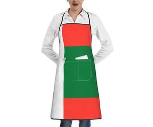 QWVBN Tablier drapeau de Madagascar avec poches imperméables, durable et adapté pour les hommes et les femmes adultes dans la cuisine.