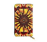 Qwvbn Turning The Flame Prints Portefeuille long en cuir pour ranger les chèques et les téléphones portables pour homme et femme