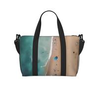 Qwvbn Vue aérienne de la plage imprimée sac à main sac à bandoulière sac de voyage confortable, léger et imperméable, adapté pour les voyages et une utilisation quotidienne.