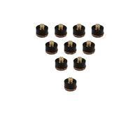 QWWQYDY Billard 10Pcs Billiard Cue Screw-on Tips Pool Cue Stick Head 10/11/12/13.0MM Snooker Accessories Replaceable Pool Cue Tips Black 8(12MM)