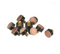 QWWQYDY Billard Screw-on Pool Cue Tips, 30 Pack Billiard Cue Tips Snooker Billiard Supplies Pool Stick Tips Replacement Accessories, Brown(13.0mm Dia)