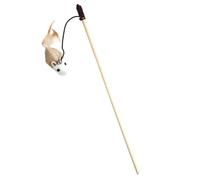 QWWQYDY Canne A Peche Chat 1 Jouet à Plumes for Chaton, Baguette en Bois colorée et Amusante for Chat, Accessoire interactif for Animaux de Compagnie.(Color2)