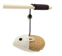 QWWQYDY Canne A Peche Chat 1 Jouet à Plumes for Chaton, Baguette en Bois colorée et Amusante for Chat, Accessoire interactif for Animaux de Compagnie.(Color1)