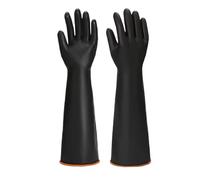 QWWQYDY Gant Menage 55/45/35cm Cleaning Gloves Latex Fingers Crubbing Rubber Kitchen Dishwashing Tools Washing Scrub Silicone Black(55cm (22 Inch))
